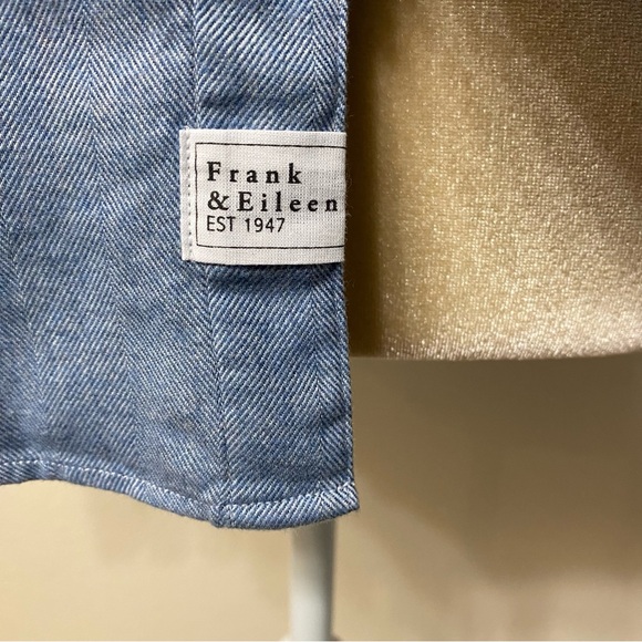 Frank & Eileen Barry Tailored Button-Front Shirt in Blue Herringbone - Picture 8 of 12